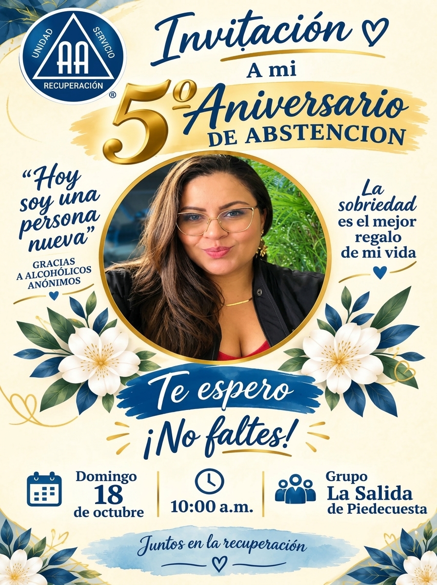 Aniversario No.5 de nuestra compañera Andrea, Secretaria del Distrito 1 Área 4 Región B.